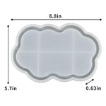 Cloud Shape Tray Silicone Mold Storage Tray Container Mold For Resin Concrete Jewelry Trinket Plate Dish Vanity Candle Holder Mold For Epoxy Resin Casting Creative Art Craft Home Decor