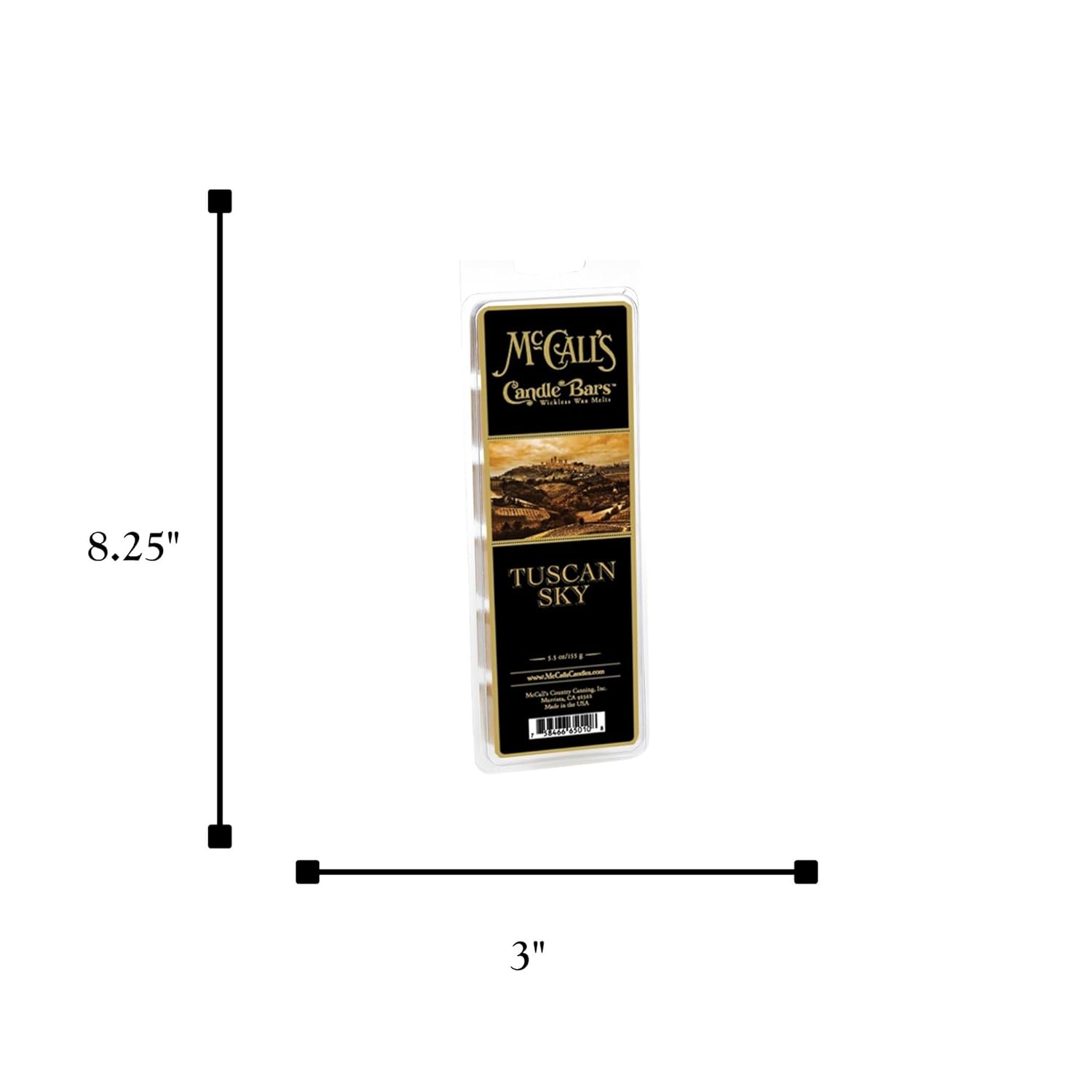 5.5 oz Pack Candle Bars - TUSCAN SKY by McCall's Country Canning