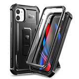 For Iphone 11 Case, [Built In Screen Protector And Kickstand] Heavy Duty Grade Protection Shockproof Protective Cover For Iphone 11, 6.1 Inch Dark Black