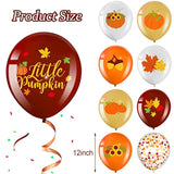 45pcs Little Pumpkin Balloons 12 Inch for Thanksgiving Autumn Baby Shower Birthday Party Decor