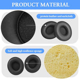 Solo 4 Replacement Ear Pads Cushions For Beats Solo 4 Headphone,Earpads With Soft Protein Leather, Solo4 Noise Isolation Memory Foam Ear Cushions (Black)