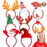 8 Pcs Christmas Headbands Head Hat Toppers Costume Accessories For Kids Girls Boys Christmas Parties Xmas Holiday Party Favors Photo Booth