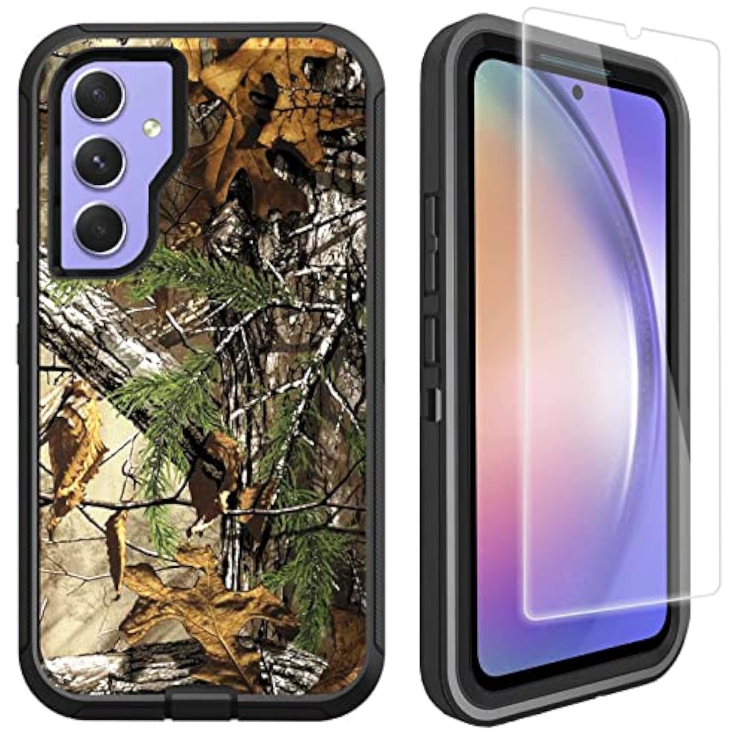 Compatible For Samsung Galaxy A54 Case For Men Boy Camo Case With Screen Protector [Military Grade Protection] Heavy Duty Shockproof Case For Samsung Galaxy A54 5G, Camouflage