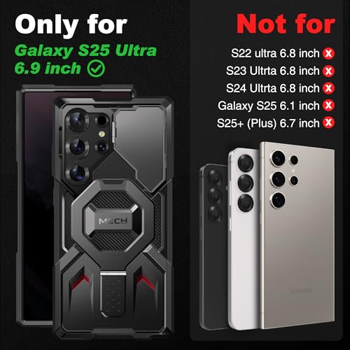 Magnetic Stand for Samsung Galaxy S25 Ultra Case with Privacy Screen Protector, [Compatible with Magsafe] [Military Drop Protection] S25 Ultra Case