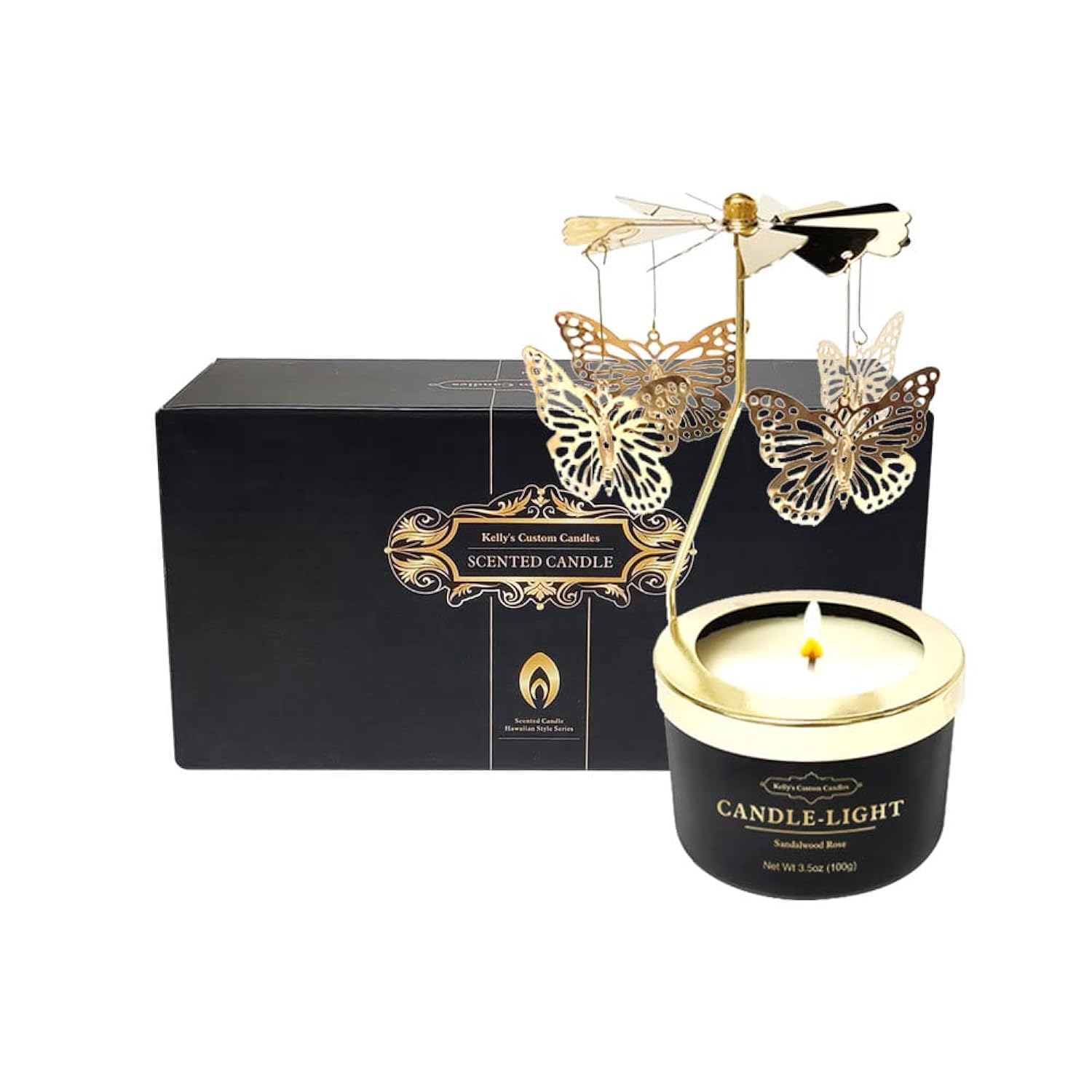 , Butterfly Candle Birthday Gift For Mom,Girlfriend,Unique Easter Gifts For Sister, Wife And Mother In Law,Rotatable Aromatherapy Candles Gift For Women.
