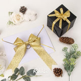 Gold Glitter Ribbon,Gift Wrapping Ribbon Gold Cut Edge Christmas Ribbo