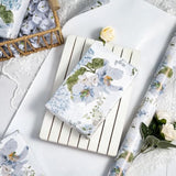 Blue Hydrangea Floral Wrapping Paper – 17" x 16.4' for Wedding, Baby Shower, Birthday
