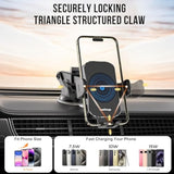 Wireless Car Charger, Fast Charging 15W Auto Clamping Car Charger Phone Holder Phone Mount For Iphone16 15 14 13 12 11 Pro Max Xs, Samsung Galaxy S24 Ultra S23 S22 S21 S20 S10+ Note 9, Etc