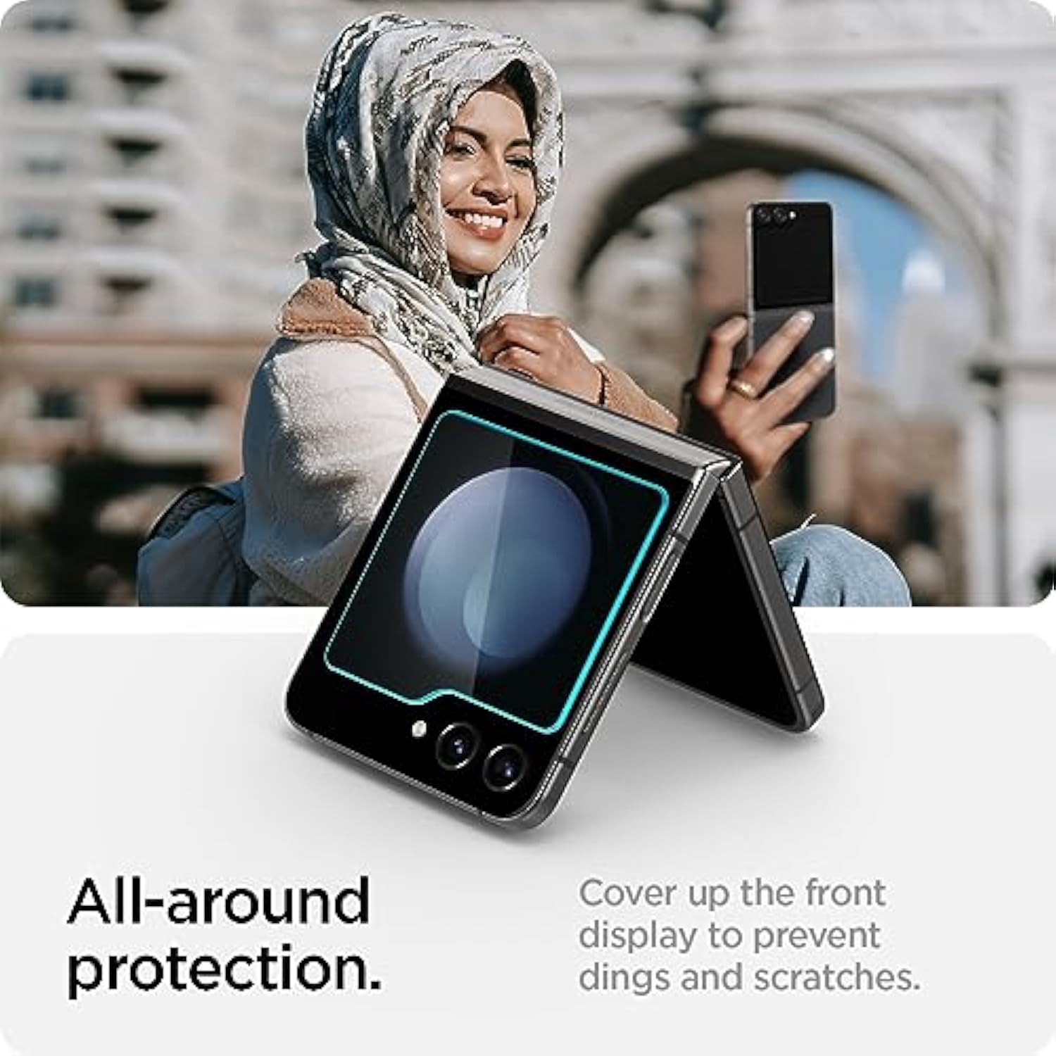 Spigen Tempered Glass Screen Protector [GlasTR EZ FIT] designed for Galaxy Z Flip 5 [2 Pack]