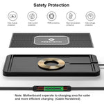 Wireless Charging Pad For Car, 15W Wireless Car Charger Pad Type C Charging Mat Non Slip [Pd 40W Car Charger Incl] For Airpods Iphone 16/15/14/13/12, Samsung S24/S23/S22 (30Cm Cable)