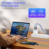 Fast Samsung A17 Charger Type C For Galaxy A17/A36 5G/A16/A56/A26/S25 Ultra/S24/Z Fold 7/Flip 7,Dual Usb C Charger Block Type C Fast Charging Cube Chargerr Wall Plug For Iphone 16/15/14/13/12,Pixel 10
