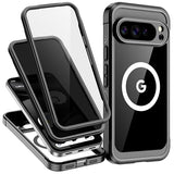 Magnetic For Google Pixel 10 Pro Xl Case, Built-In Hd & Privacy Screen Protector, [Military Grade Protection] Full Body Shockproof Anti Spy Phone Case For Pixel 10 Pro Xl, Black