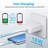Usb C Fast Wall Charger For Google Pixel 9 Pro Xl 9 8A 8 Pro 7A 7 7 Pro 6 6 Pro 6A 5 4 4A 4Xl 3A 3Xl 2 Xl, 20W 3A Pd Power Adapter And 6.6Ft Type C Cable For Iphone 16/15, Samsung Galaxy Phone