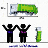 Garbage Truck Balloon - 2 Large Trash Truck Foil Balloons - Garbage Tr