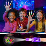 24Pcs Video Game Party Favors Led Finger Lights, Glow In The Dark Light Up Toys Gifts Bulk For Kids Boy Girl Birthday Goodie Bags Fillers Back To School Party Classroom Prizes Party Supplies