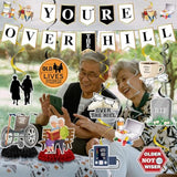 Over The Hill Birthday Decorations - 14 Pcs Funny 50Th Banners Foil Old Lives Matter Hanging Swirls Older Age Honeycomb Table Toppers Centerpieces For Men 40Th Retirement Party Supplies Decor