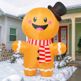 6.2 Ft Christmas Inflatables Gingerbread Man Outdoor Decorations Blow Up Yard Gingerbread Inflatable With Built-In Leds