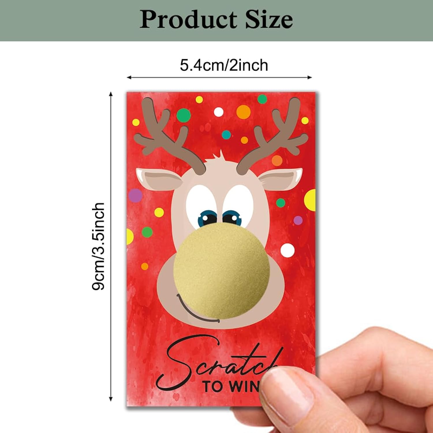 50 Pack Christmas Theme Scratch Off Game - Diy Elk Scratch Card For Baby Shower, Birthday Party, Lottery Group Games, Raffle Tickets, Party Activities And Ideas