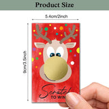 50 Pack Christmas Theme Scratch Off Game - Diy Elk Scratch Card For Baby Shower, Birthday Party, Lottery Group Games, Raffle Tickets, Party Activities And Ideas