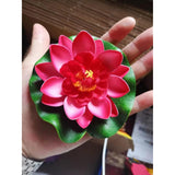 7 Pcs Artificial Floating Foam Lotus Flower With Water Lily Pad, Floating Artificial Lotus Flowers Decor Floating Pond Decor Home Decoration