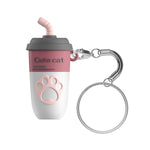 Cute Usb Flash Drive With Keychain 256Gb, Drinking Cup Style Mini Thumb Drive