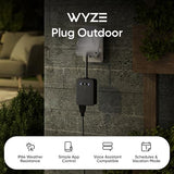 Plug Outdoor, Dual Outlets Energy Monitoring, Ip64, 2.4Ghz Wifi Smart Plug, Works With Alexa, Google Assistant, Ifttt, No Hub Required, Black