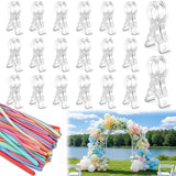 20 Pack Large Balloon Arch Clips, 3.5" Plastic Transparent Backdrop Spring Clamps, Heavy Duty Clip For Balloon Arch Kit Birthday Holidays Decoration Crafts Woodworking Photography Studios