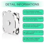 Magnetic Snaps Buttons Plum Magnetic Snap Closures for Purses Bags Clothes Handbags Scrapbooking,Magnetic Purse Closure Fasteners,Sewing on Magnetic Snaps for DIY Craft (15mm) (Silver)