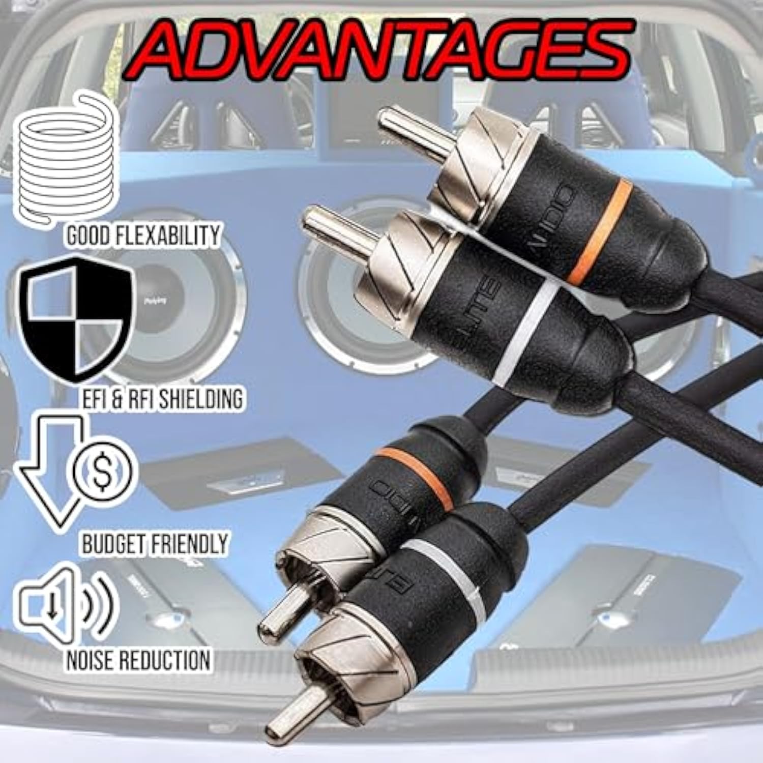 Premium Series 100% Ofc Copper Rca Interconnects Stereo Cable, 6 Channel 15' C