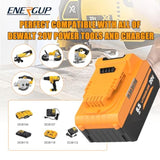 Replacement For Dewalt 20V Battery And Charger, Compatible With Dewalt 20V Max Battery Dcb206 Dcb204 Dcb201 Dcb200, With Dcb107 Dcb105 20V Dewlt Battery Charger (2Pack Blue)