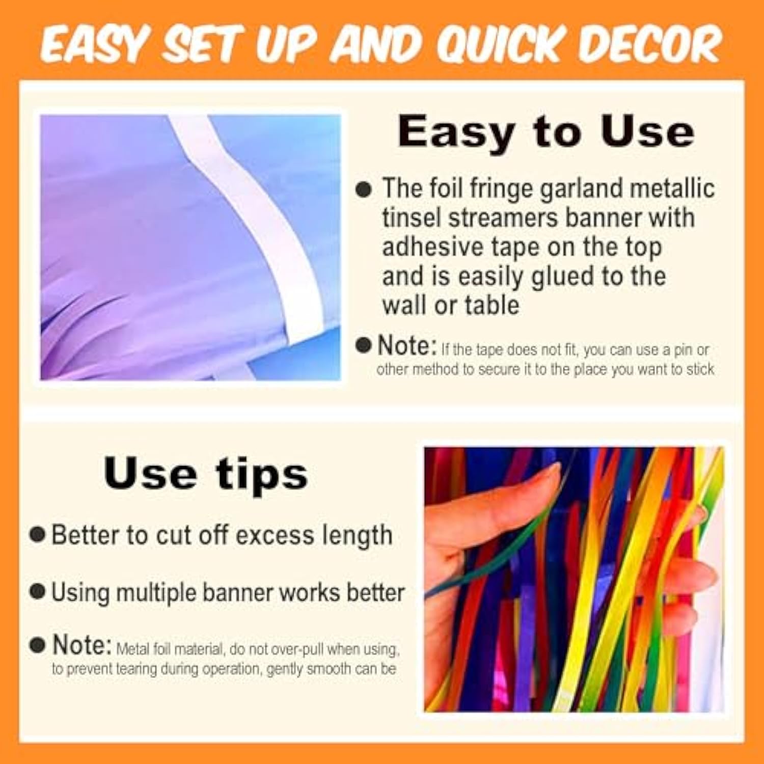 4 Pack 10 Ft Dark Rainbow Foil Fringe Garland Metallic Streamers Tinsel Banner Wall Hanging Garland Backdrop For Parade Floats, Halloween, Christmas, Thanksgiving, New Year Party Decorations