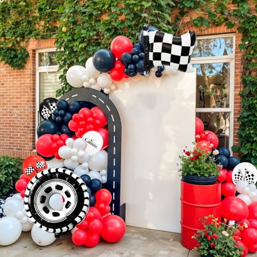Race Car Balloons,Racing Theme for Boys First Birthday Party Decorations
