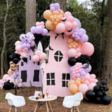 Halloween Balloon Arch Kit - Black, Purple, Pink Latex with Bat, Ghost & Witch Foils