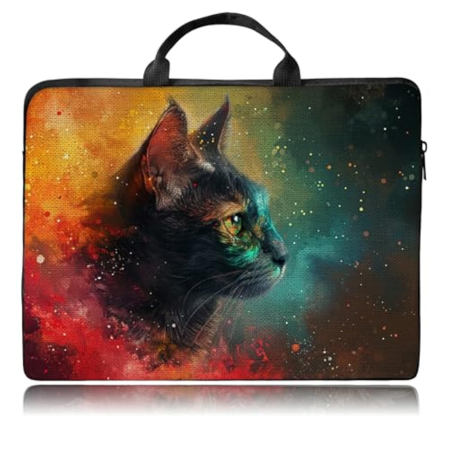 Cat Laptop Sleeve Case,14 15 15.4 15.6 Inch Laptop Bag Case With Handle For Women,Traveling Computer Sleeve Compatible With Macbook,Hp,Dell,Lenovo