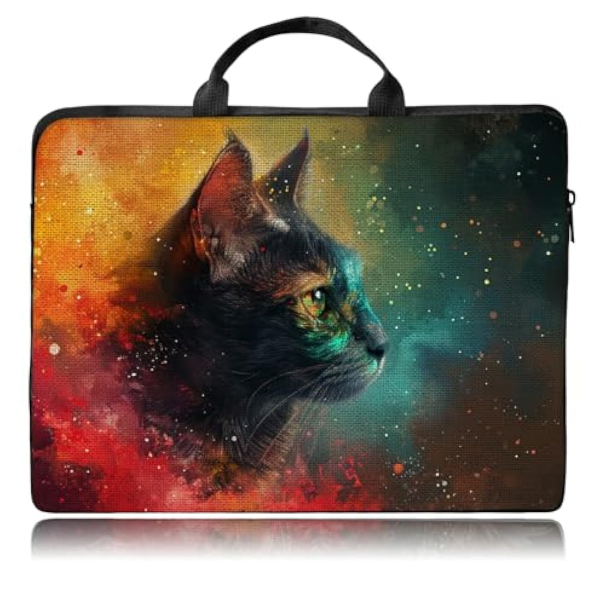 Cat Laptop Sleeve Case,14 15 15.4 15.6 Inch Laptop Bag Case With Handle For Women,Traveling Computer Sleeve Compatible With Macbook,Hp,Dell,Lenovo