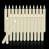 24 Pcs Flameless Led Taper Candle Battery Operated Flickering Led Candle With Warm Light For Church Valentines,Wedding, Halloween, Christmas, Battery Not Included