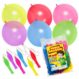 Giraffe 30 Pack Punch Balloons Bulk Fun Party Favors For Kids - 18 Inches Large Thick Latex Neon Rubber Heavy Duty Balloons - Age 4-8, 6 To 8, 8-12 - Easter Basket Stuffers For Kids