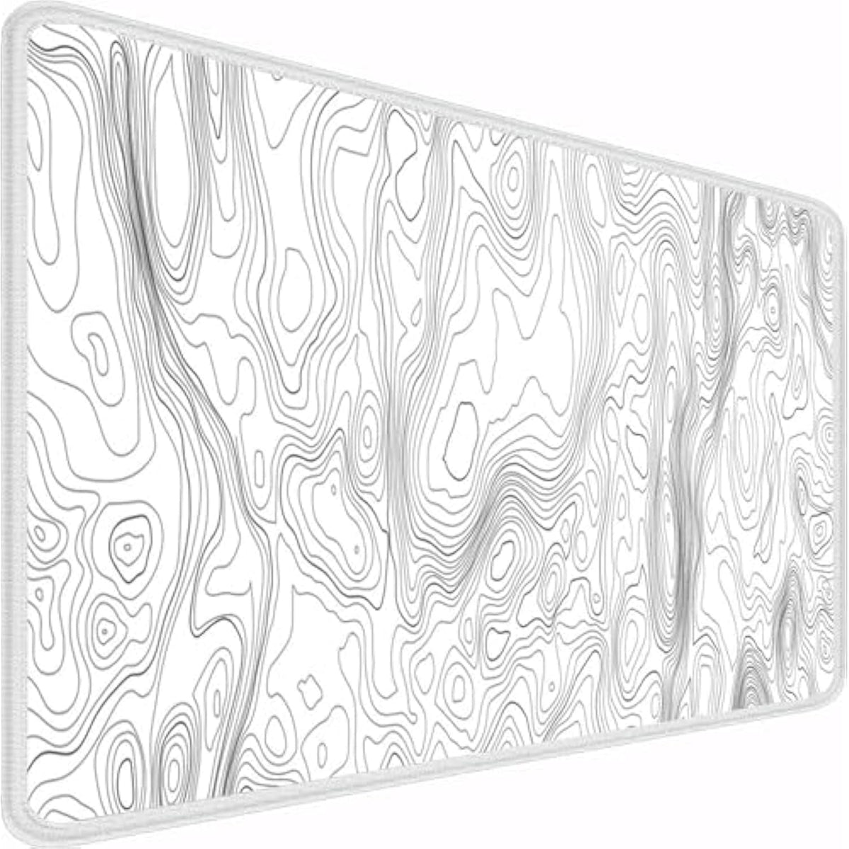 Premium Xxl Gaming Mouse Pad - Unmatched Performance, 35.4X15.8 Inches,White Topographic Contour Design For Gaming And Office