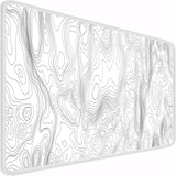 Premium Xxl Gaming Mouse Pad - Unmatched Performance, 35.4X15.8 Inches,White Topographic Contour Design For Gaming And Office
