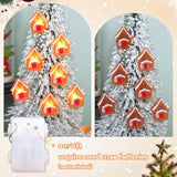Gingerbread House Christmas Lights Battery Operated - 10Ft 30 Led Fairy String Lights With 6H Timer, Perfect For Home In