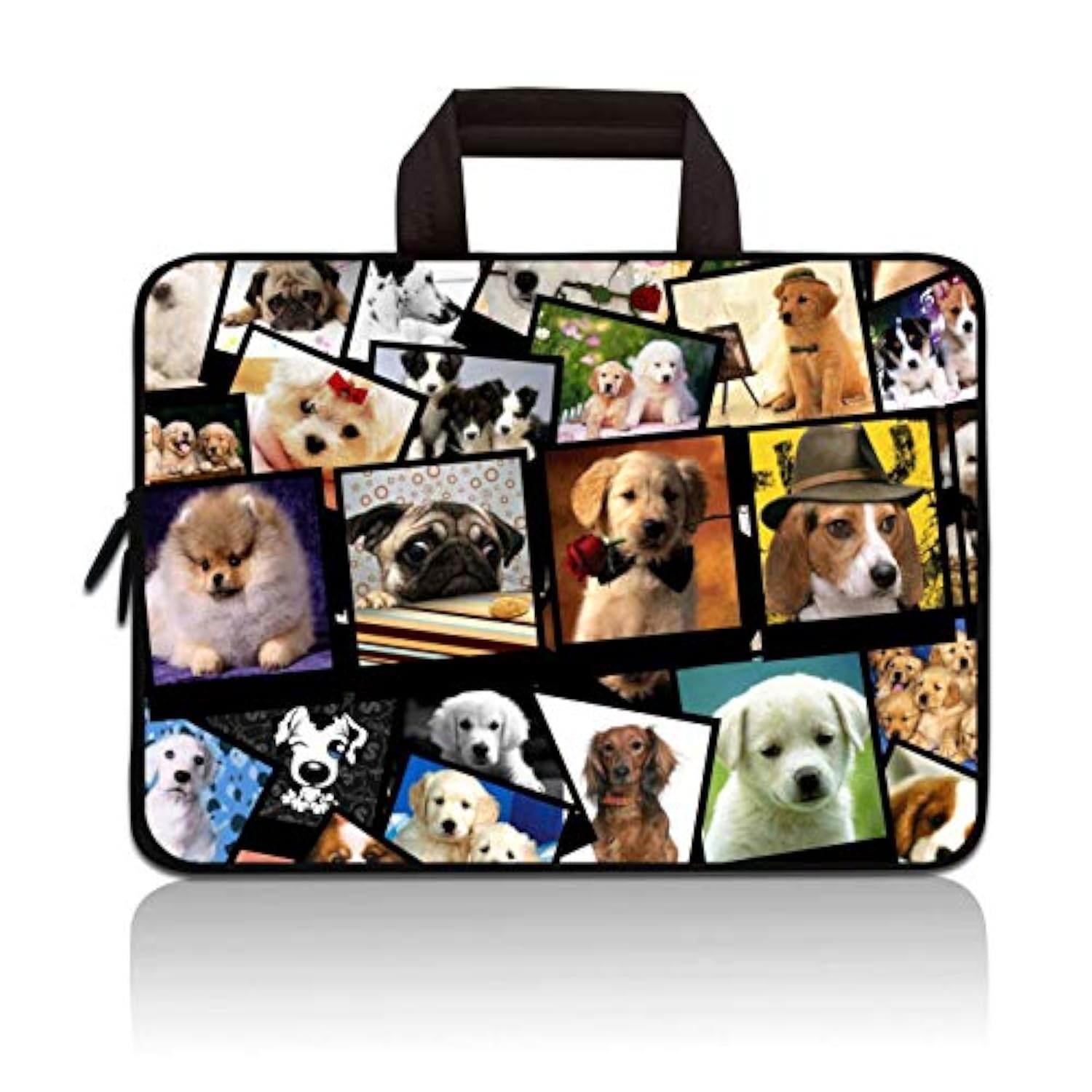 11 11.6 12 12.1 12.5 Inch Laptop Carrying Bag Chromebook Case Notebook Ultrabook Bag Tablet Cover Neoprene Sleeve Fit Samsung Acer Hp Dell Lenovo Asus (Cute Dogs)
