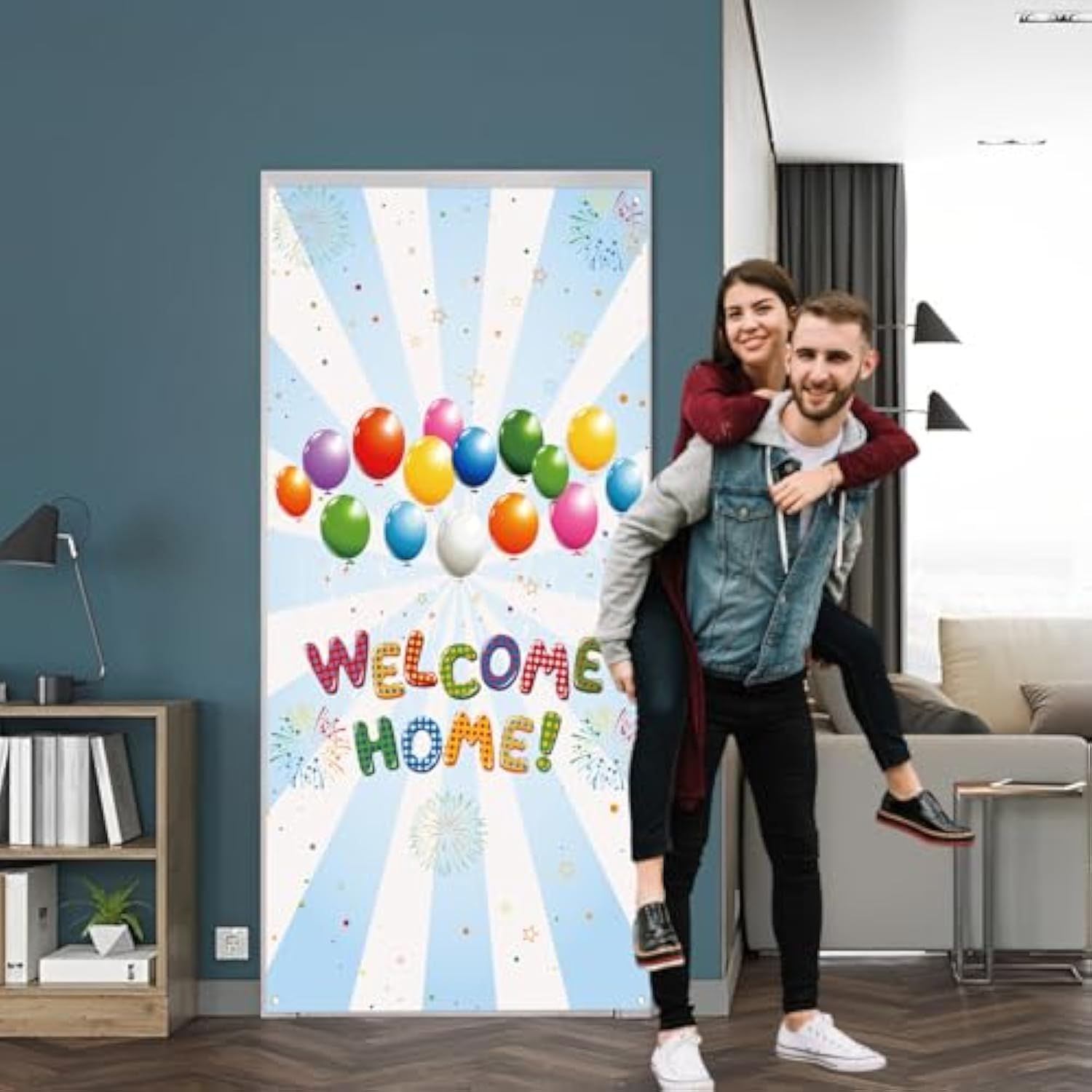 Welcome Home Door Banner, Welcome Home Door Cover, Housewarming Patriotic Military Decorations, Family Party Supplies, Welcoming Sign Photo Props