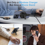 Samsung S25 S24 Fast Wireless Charging Pad For Galaxy S25 S24 S23 S22 S21 S20 Ultra Fe Z Fold Flip 6 5 Pixel 9 8 7 Pro 8A,15W Magnetic Wireless Magsafe Charging Station For Iphone 16E 16 15 14Pro Plus