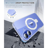 For Iphone 16 Plus Case, With Screen Protector + Camera Lens Protector, Built-In Seamless Stand, [Compatible With Magsafe] Protective Shockproof Phone Case, Cover For Iphone 16Plus - Clear