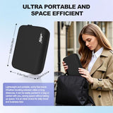 Hard Travel Electronic Organizer Case For Power Bank Chargers Cables Usb Flash Drive Sd Card Electronics & Backpack Organizer Travel Case Small Portable Accessories Bag, Black