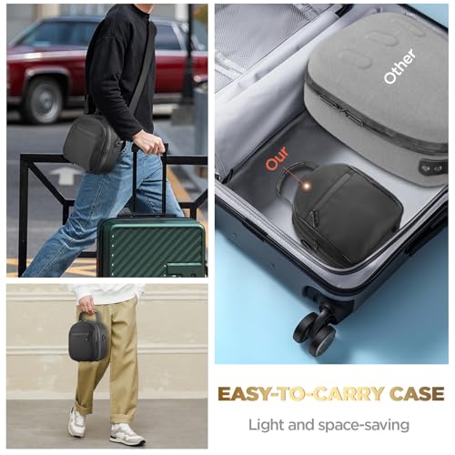 Carrying Case Compatible With Meta Quest 3S/Quest 2/ Apple Vision Pro Original Elite Strap, For Oculus Quest 3/2/Vision Pro Accessories (Black)