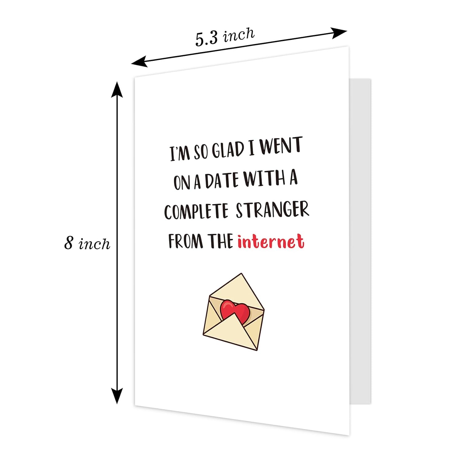 Funny Valentines Day Card Gifts For Boyfriend Girlfriend, Cute Valentines Day Gifts For Him Her Husband, Funny Internet Stranger Online Dating Valentines Card