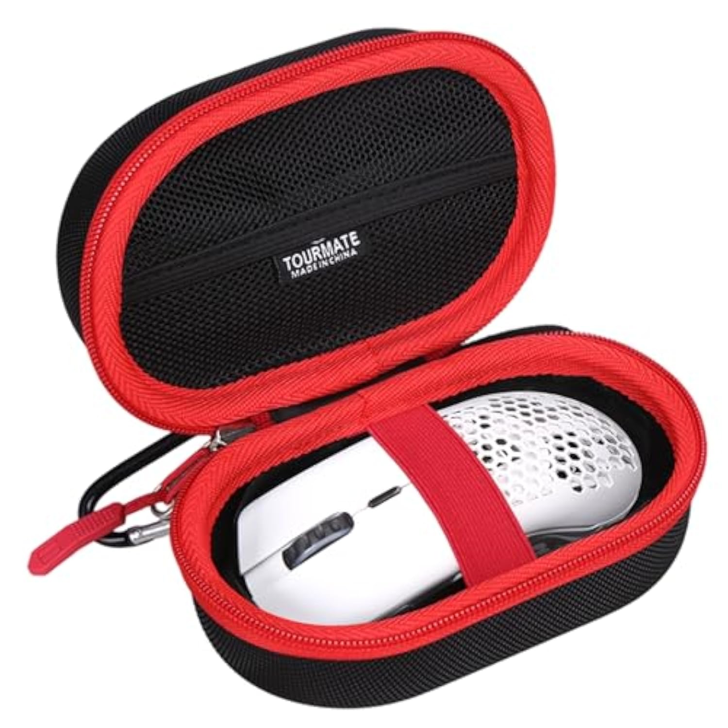 Storage Case For Glorious/Tmkb Falcon M1Se/Hyperx Gaming Wireless Mouse, Model O/D Rgb Mouse With Lights Hard Travel Case, Protective Carrying Storage Bag(Only Box) (Black & Red)