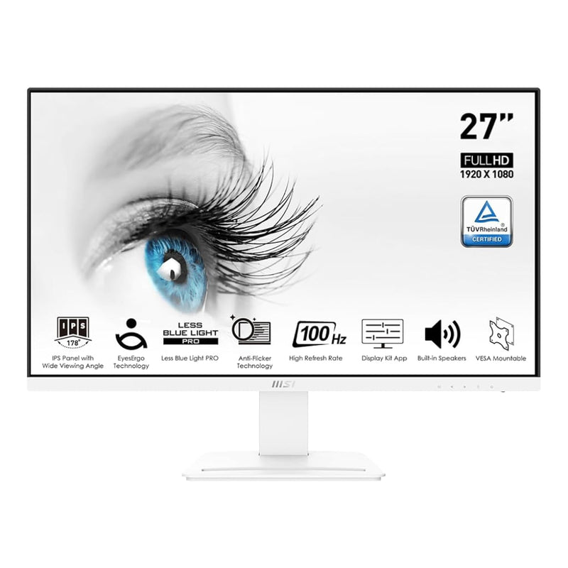 MSI Pro MP273AW, 27" Monitor, 1920 x 1080 (FHD), IPS, 100Hz, TUV Certified Eye