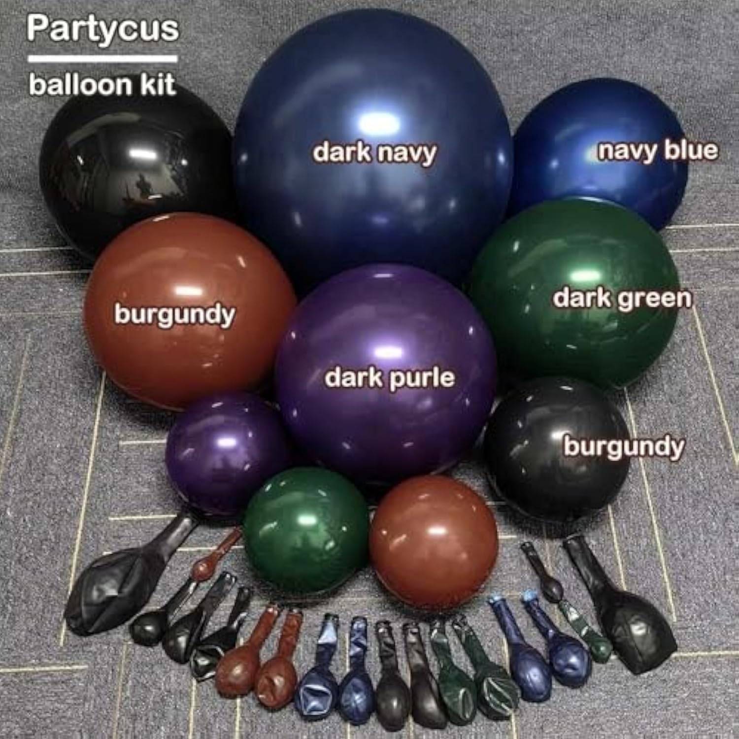 Halloween Balloon Garland Arch: Dark Purple, Green, Burgundy Party Decor